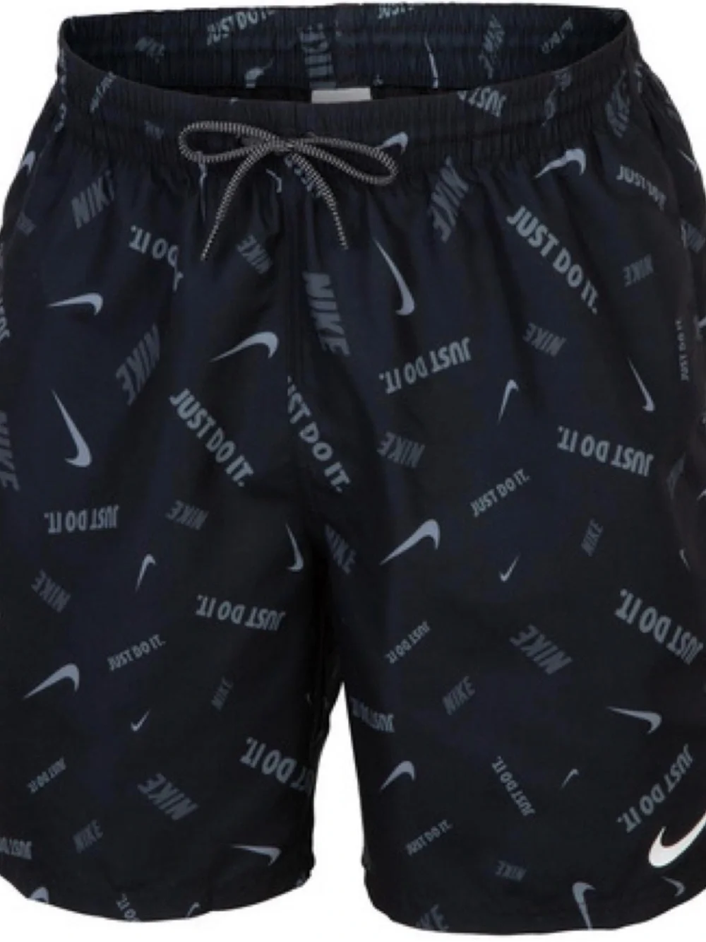 Nike Black All-Over Logo Swim Trunks
